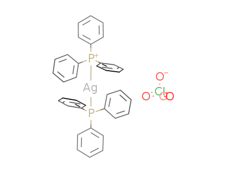 Molecular Structure of 154965-03-4 (Silver(1+), bis(triphenylphosphine)-, perchlorate)