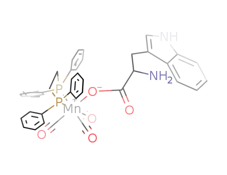 Molecular Structure of 885008-85-5 (K<sub>1</sub>(O)-[(carbonyl)3 (bis(diphenylphosphino)ethan) manganese(I) (triptophanate)])