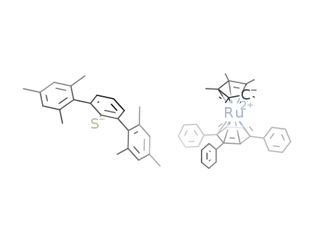 (η5-C5(CH3)5)(1,2,4-triphenylbenzene)ruthenium(II) 2,6-dimesitylphenyl thiolate