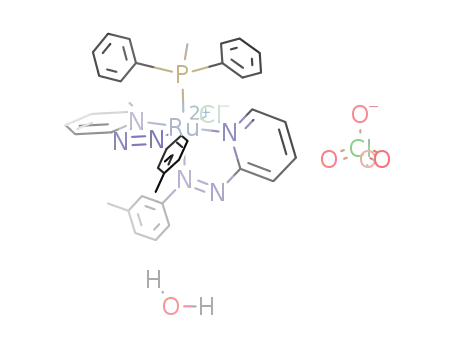 chloro(diphenylmethylphosphine)bis[2-(p-tolylazo)pyridine]ruthenium(II) perchlorate hydrate