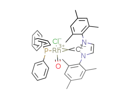 chloro rhodium 1,3-bis(2,4,6-trimethylphenyl)imidazol-2-ylidene carbonyl triphenylphosphine
