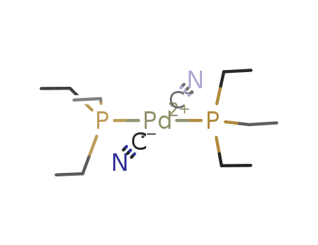Molecular Structure of 15638-57-0 (Palladium, bis(cyano-kC)bis(triethylphosphine)-,(SP-4-1)-)