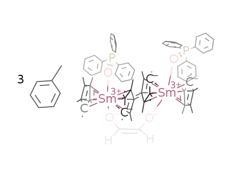 ((C<sub>5</sub>(CH<sub>3</sub>)5)2((C<sub>6</sub>H<sub>5</sub>)3PO)Sm)2(OCHCHO)*3C<sub>6</sub>H<sub>5</sub>CH<sub>3</sub>