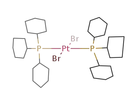 Molecular Structure of 131484-81-6 (trans-[(Cy<sub>3</sub>P)<sub>2</sub>PtBr<sub>2</sub>])