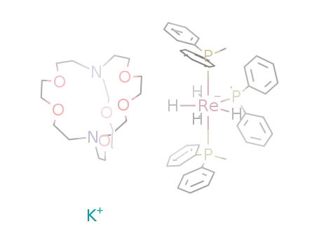 K<sup>(1+)</sup>*(CH<sub>2</sub>)18O<sub>6</sub>N<sub>2</sub>*ReH<sub>4</sub>(P(CH<sub>3</sub>)(C<sub>6</sub>H<sub>5</sub>)2)3<sup>(1-)</sup>=[K(CH<sub>2</sub>)18O<sub>6</sub>N<sub>2</sub>][ReH<sub>4</sub>(P(CH<sub>3</sub>)(C<sub>6</sub>H<sub>5</sub>)2)3]