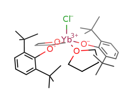 Molecular Structure of 359860-06-3 (chlorobis(2,6-di-tert-butylphenolato)bis(tetrahydrofuran)ytterbium(III))
