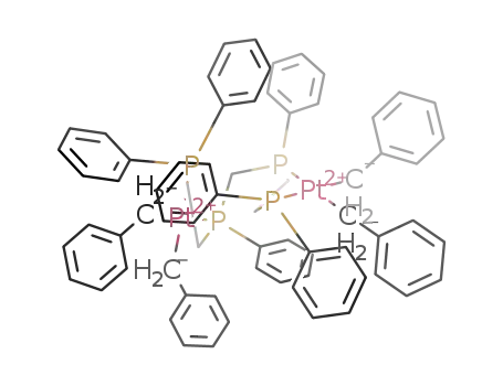 Pt2(CH2Ph)4(μ-meso-[((diphenylphosphino)ethyl)phenylphosphino]methane)