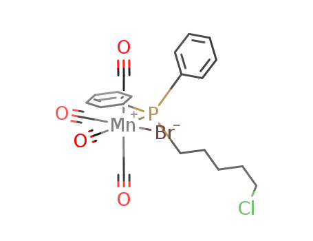 Molecular Structure of 105762-05-8 (Manganese, bromotetracarbonyl[(5-chloropentyl)diphenylphosphine]-)
