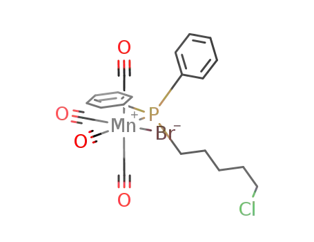 Molecular Structure of 105762-05-8 (Manganese, bromotetracarbonyl[(5-chloropentyl)diphenylphosphine]-)