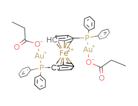 Au2(η(1)-C2H5COO)2(μ-1,1'-bis(diphenylphosphino)ferrocene)