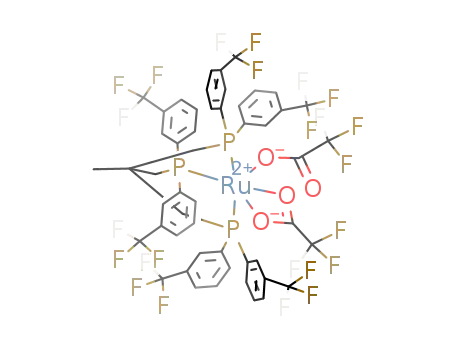 ruthenium(2+) trifluoroacetate - [3-{bis[3-(trifluoromethyl)phenyl]phosphanyl}-2-({bis[3-(trifluoromethyl)phenyl]phosphanyl}methyl)-2-methylpropyl]{bis[3-(trifluoromethyl)phenyl]}phosphane (1:2:1)