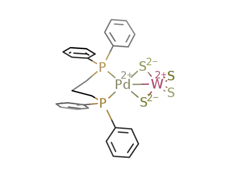 Molecular Structure of 289908-63-0 ([WS<sub>4</sub>Pd(1,3-bis(diphenylphosphino)propane)])