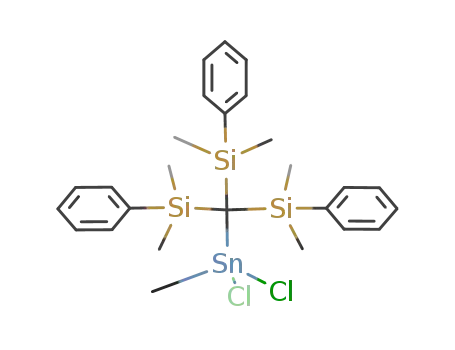 Molecular Structure of 213900-43-7 (dichloro(methyl)(tris(dimethylphenylsilyl)methyl)stannane)