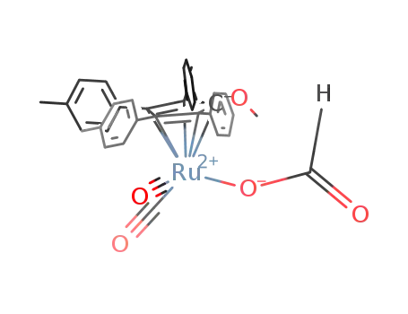 [2,5-Ph2-3,4-Tol2(η(5)-C4COCH3)]Ru(CO)2(η(1)-OCHO)