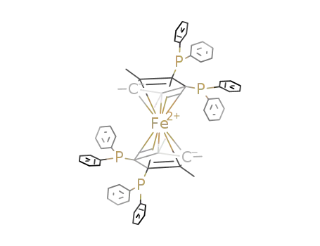 Molecular Structure of 211688-02-7 (1,1'-diphenylphosphinooctamethylferrocene)
