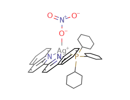 Molecular Structure of 936007-92-0 ([Ag(NO<sub>3</sub>)(P(cyclohexyl)3)(2,2'-biquinolyl)])