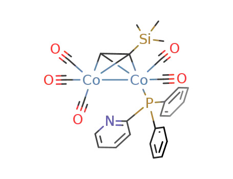 Co2(CO)5(diphenyl-2-pyridylphosphine)(μ-trimethylsilylacetylene)