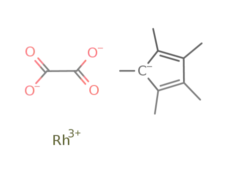 Rh<sup>(3+)</sup>*C<sub>5</sub>(CH<sub>3</sub>)5<sup>(1-)</sup>*C<sub>2</sub>O<sub>4</sub><sup>(2-)</sup>=(C<sub>5</sub>(CH<sub>3</sub>)5)Rh(C<sub>2</sub>O<sub>4</sub>)