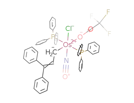 Os(CH<sub>2</sub>CHCPh<sub>2</sub>)Cl(O<sub>2</sub>CCF<sub>3</sub>)(NO)(PPh<sub>3</sub>)2