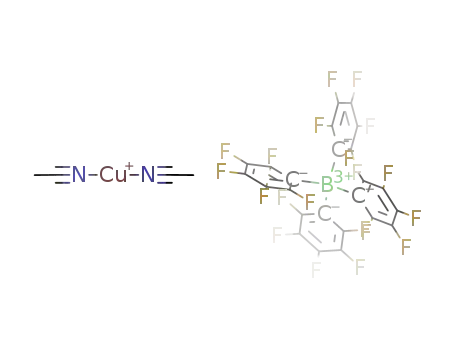 Molecular Structure of 425629-23-8 (bis(acetonitrile)copper(I) tetrakis(pentafluorophenyl)borate)
