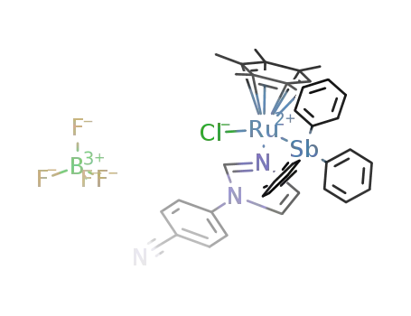 [(η6-hexamethylbenzene)RuCl(1-(4-cyanophenyl)imidazole)SbPh3]BF4