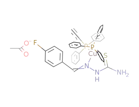 bis(triphenylphosphine)4-fluorobenzaldehyde thiosemicarbazone copper(I) acetate