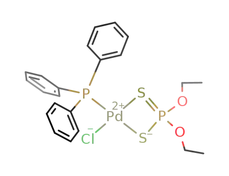 chloro(diethyl dithiophosphato-S,S')(triphenylphosphine-P)palladium(II)