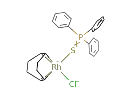 Molecular Structure of 460095-62-9 ([Rh(1,5-cyclooctadiene)Cl(triphenylphosphinesulfide)])