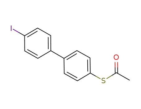 Molecular Structure of 933779-24-9 (Ethanethioic acid, S-(4'-iodo[1,1'-biphenyl]-4-yl) ester)