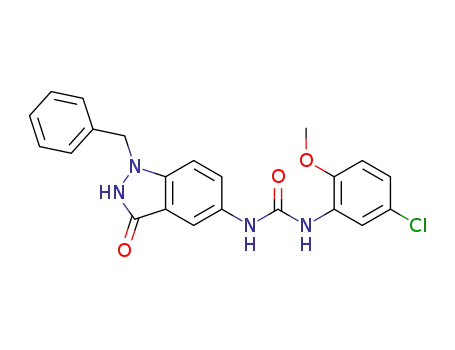 1-(1-benzyl-3-oxo-2,3-dihydro-1H-indazol-5-yl)-3-(5-chloro-2-methoxy-phenyl)-urea