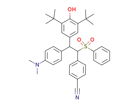 4-[1-benzenesulfonyl-2-(3,5-di-tert-butyl-4-hydroxyphenyl)-2-(4-dimethylaminophenyl)ethyl]benzonitrile