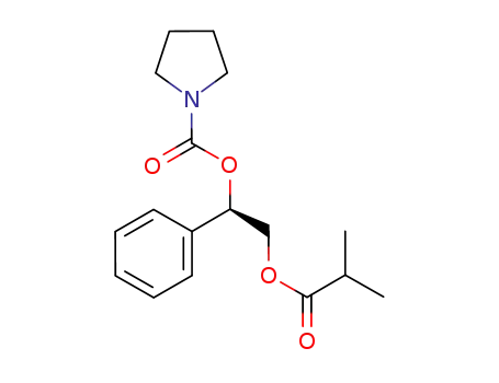 2-(isobutyryloxy)-1-phenylethyl pyrrolidine-1-carboxylate