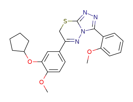 6-(3-(cyclopentyloxy)-4-methoxyphenyl)-3-(2-methoxyphenyl)-7H-[1,2,4]triazolo[3,4-b][1,3,4]thiadiazine