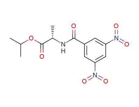 Molecular Structure of 98243-70-0 (L-Alanine, N-(3,5-dinitrobenzoyl)-, 1-methylethyl ester)