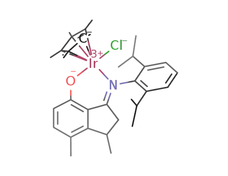 [((CH<sub>3</sub>)5C<sub>5</sub>)IrCl(O(CH<sub>3</sub>)2C<sub>9</sub>H<sub>5</sub>NC<sub>6</sub>H<sub>3</sub>(C<sub>3</sub>H<sub>7</sub>)2)]