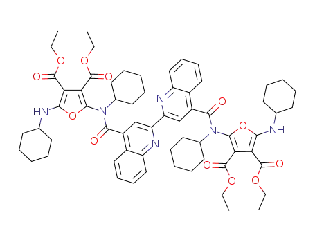 diethyl 2-(cyclohexylamino)-5-[cyclohexyl({2-[4-({cyclohexyl[5-(cyclohexylamino)-3,4-bis(ethyloxycarbonyl)-2-furyl]amino}carbonyl)-2-quinolyl]quinolyl}carbonyl)amino]-3,4-furandicarboxylate