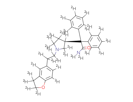 Molecular Structure of 1261734-81-9 ((R)-Darifenacin-d4)