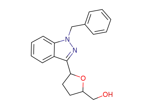 2-Furanmethanol, tetrahydro-5-[1-(phenylmethyl)-1H-indazol-3-yl]-
