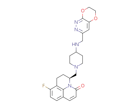 (S)-3-({4-[(6,7-dihydro[1,4]dioxino[2,3-c]pyridazin-3-ylmethyl)amino]-1-piperidinyl}methyl)-10-fluoro-2,3-dihydro-1H,5H-pyrido[3,2,1-ij]quinolin-5-one