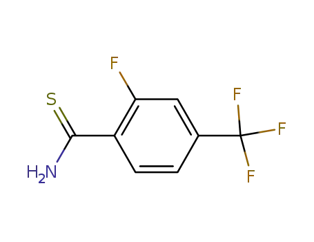Molecular Structure of 317319-34-9 (2-Fluoro-4-(trifluoromethyl)thiobenzamide)