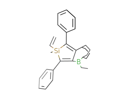 (CH<sub>3</sub>)(CCC<sub>6</sub>H<sub>5</sub>)2SiCHCH<sub>2</sub>B(C<sub>2</sub>H<sub>5</sub>)C<sub>8</sub>H<sub>14</sub>