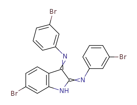 Molecular Structure of 1174558-43-0 (3-(3-bromophenylimino)-6-bromo-N-(3-bromophenyl)-3H-indole-2-amine)