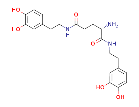 Molecular Structure of 142546-45-0 (Pentanediamide, 2-amino-N,N'-bis[2-(3,4-dihydroxyphenyl)ethyl]-, (S)-)