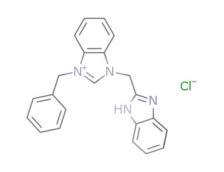 Molecular Structure of 1192011-03-2 (1-(benzimidazol-2-ylmethyl)-3-benzylbenzimidazolium chloride)