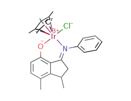 [((CH<sub>3</sub>)5C<sub>5</sub>)IrCl(O(CH<sub>3</sub>)2C<sub>9</sub>H<sub>5</sub>NC<sub>6</sub>H<sub>5</sub>)]