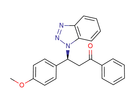 Molecular Structure of 1170965-43-1 ((S)-3-(1H-benzotriazol-1-yl)-3-(4-methoxyphenyl)-1-phenylpropan-1-one)