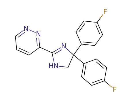 Molecular Structure of 357925-91-8 (Pyridazine, 3-[4,4-bis(4-fluorophenyl)-4,5-dihydro-1H-imidazol-2-yl]-)