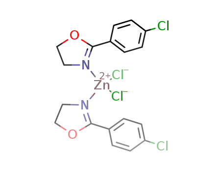 Molecular Structure of 1119512-94-5 (bis-(2-[p-chlorophenyl]-2-oxazoline-κ1N) zinc(II) chloride)