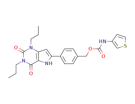 [4-(2,3,4,5-tetrahydro-2,4-dioxo-1,3-dipropyl-1H-pyrrolo[3,2-d]pyrimidin-6-yl)phenyl]methyl thiophen-3-ylcarbamate