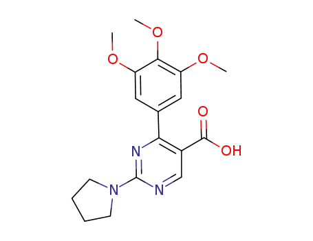 Molecular Structure of 802916-63-8 (5-Pyrimidinecarboxylic acid,
2-(1-pyrrolidinyl)-4-(3,4,5-trimethoxyphenyl)-)